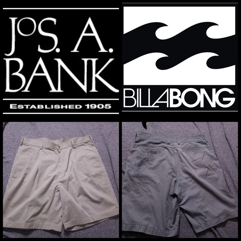 Billabong & Jos A Bank Shorts 36 Bundle